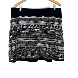 Torrid Black Silver Beaded Sequin Embellished Mini Skirt Women’s Plus Sz 2X NWOT